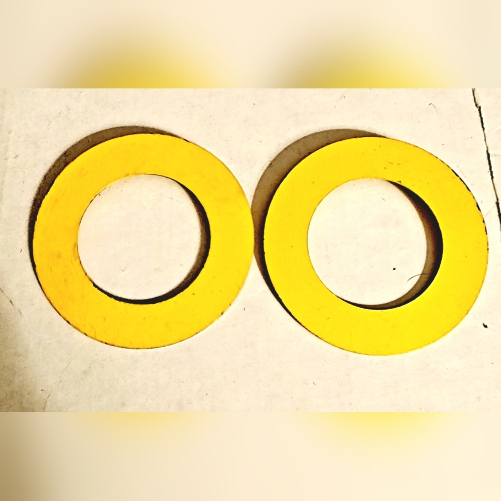 Vintage 1980s big yellow gold circle earrings
